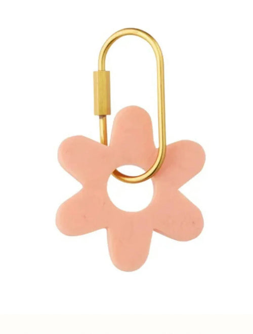 Kip Resin Flower Key Ring - Peach
