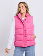 Core Puffer Vest - Hot Pink