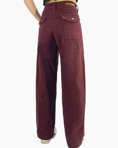Barrel Stretch Jeans - Wine