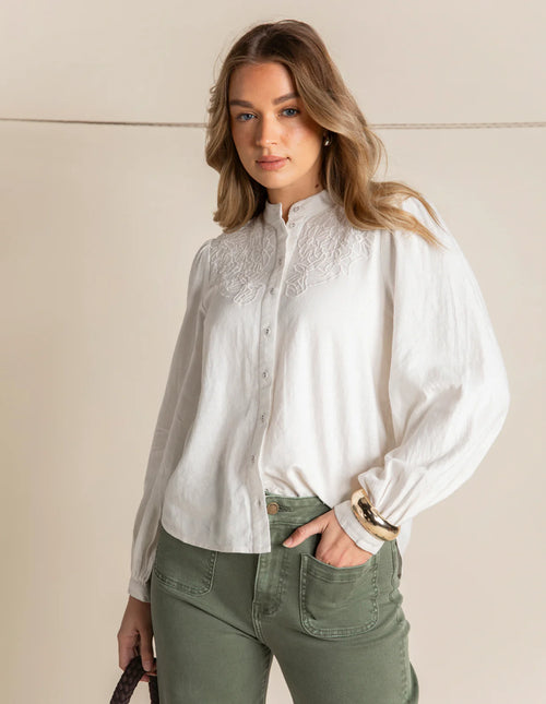 Eleanor Top - Vintage White
