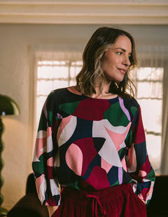 Ronja Top - Abstract Print