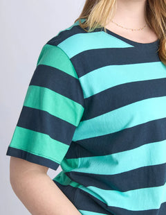 Eden Stripe Tee - Blue/Green