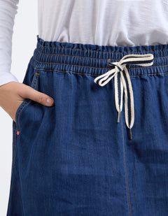 Greta Denim Skirt - Dark Blue