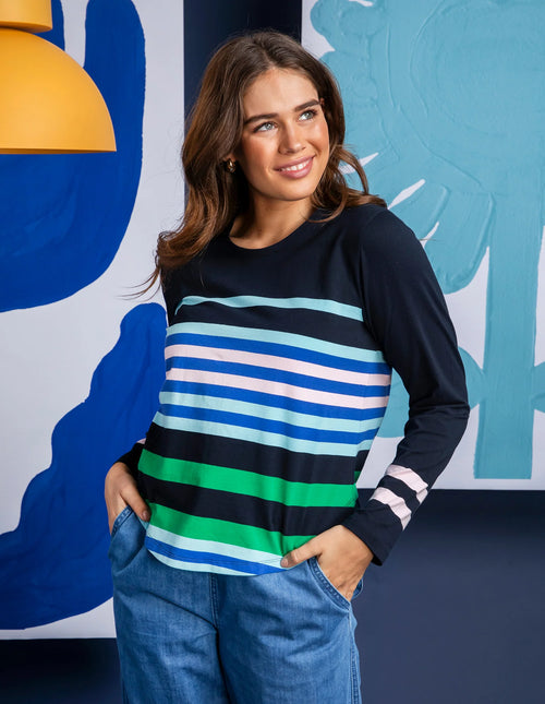 Medley Stripe Long Sleeve Tee