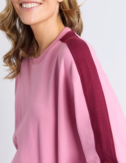 Sloane Fleece Crew - Pink