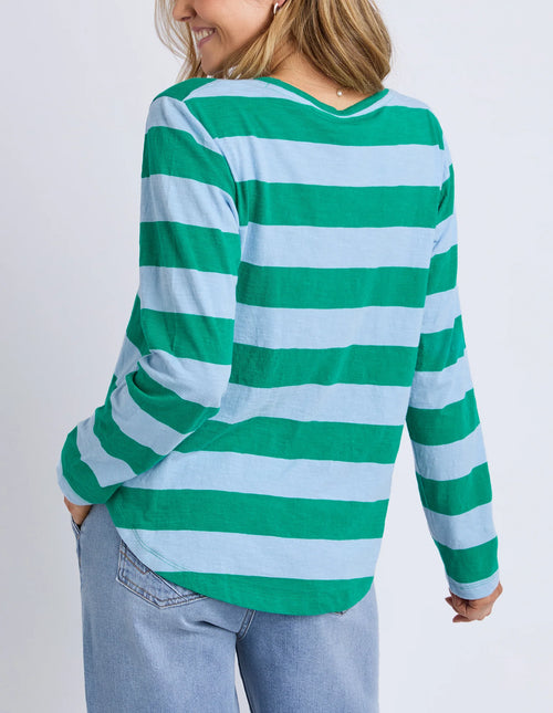 Spritz Long Sleeve Tee - Turquoise/Light Blue
