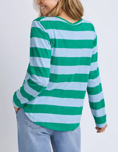 Spritz Long Sleeve Tee - Turquoise/Light Blue