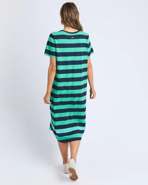 Mercury Stripe Dress - Green/Blue