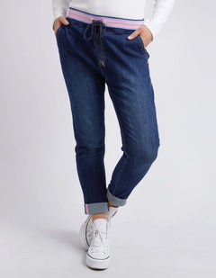 Melody Denim Jogger - Dark Blue