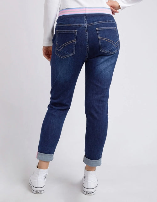 Melody Denim Jogger - Dark Blue