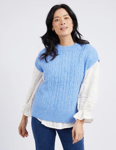 Bramble Knit Vest - Hydrangea