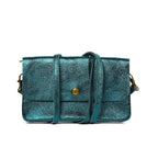 Metalic Clutch/Crossbody Bag - Emerald