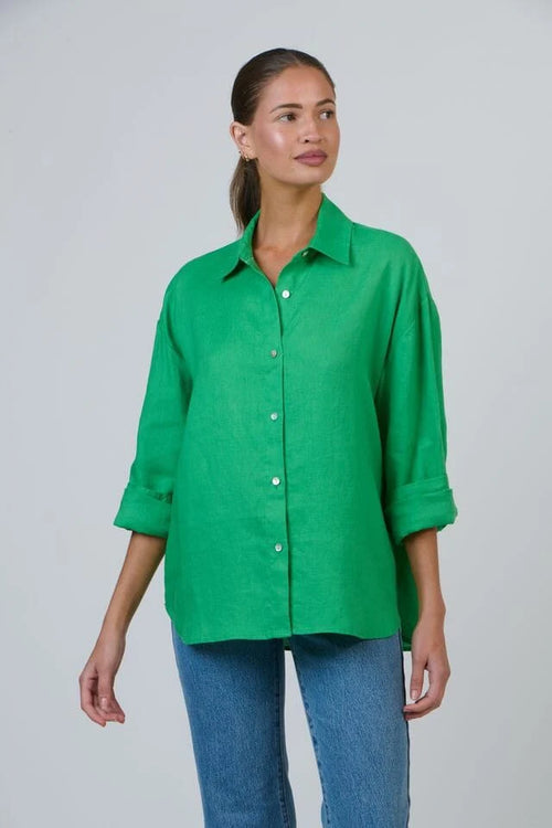 Boyfriend Linen Shirt - Pomme