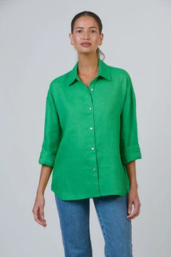 Boyfriend Linen Shirt - Pomme
