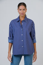Boyfriend Shirt - Rayure Marine