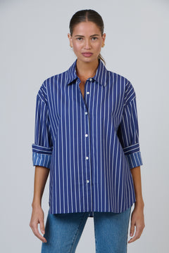 Boyfriend Shirt - Rayure Marine