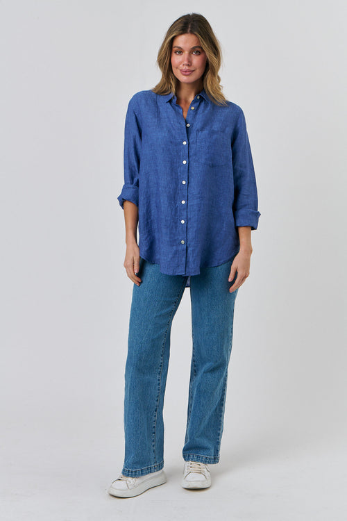 Boyfriend Linen Shirt - Nuit