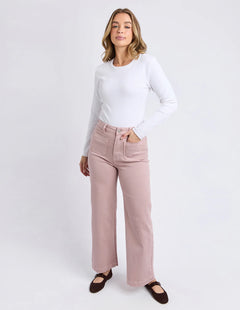 Sarah Wide Leg Jean - Woodrose