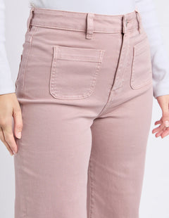 Sarah Wide Leg Jean - Woodrose