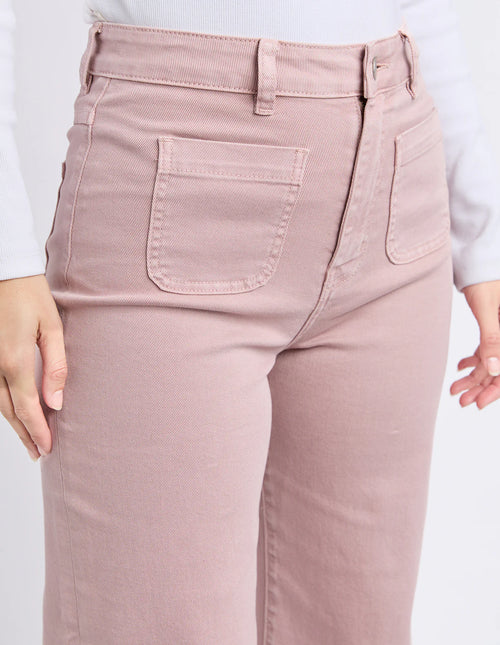Sarah Wide Leg Jean - Woodrose