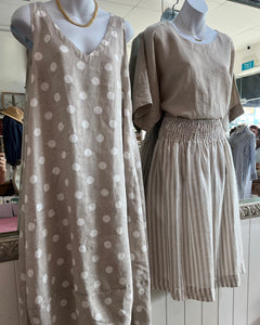 Lola Skirt - Natural Stripe