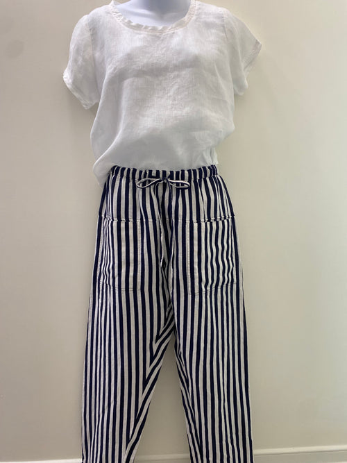 Darcy Pant - Indigo Stripe