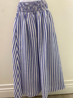Lulu Skirt - Cornflour Stripe