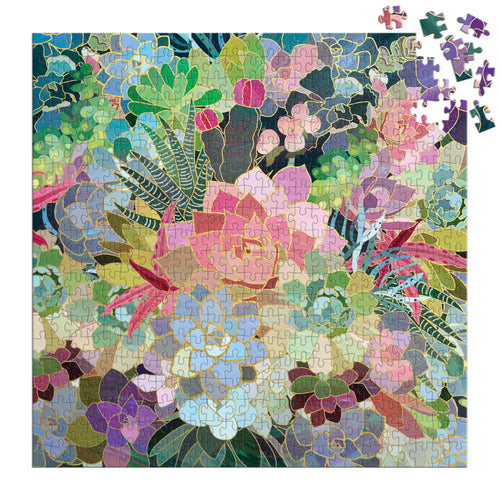Succulent Mosaic Puzzle - 500 Piece