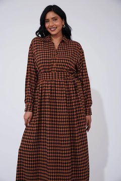 Casablanca Dress - Kohl/Dune