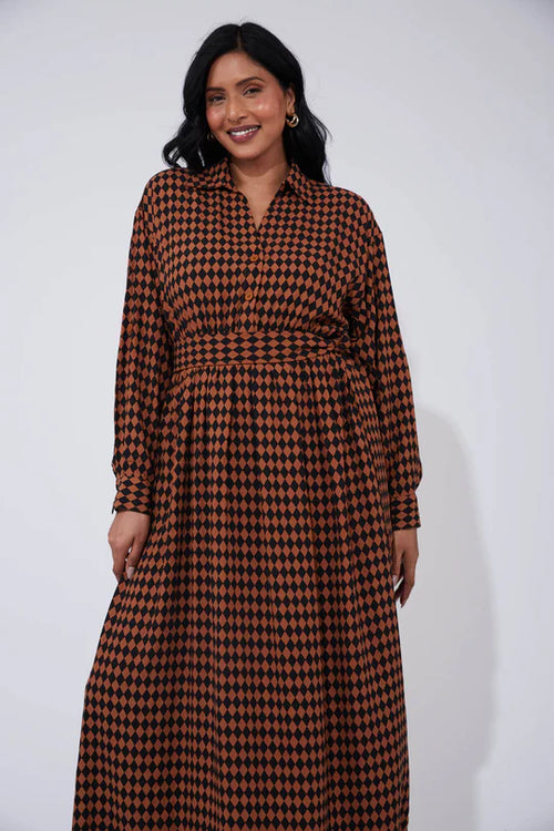 Casablanca Dress - Kohl/Dune