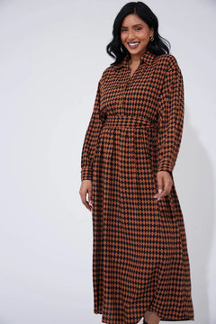 Casablanca Dress - Kohl/Dune