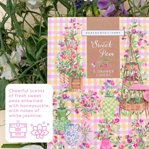Sweet Pea Scented Drawer Liners
