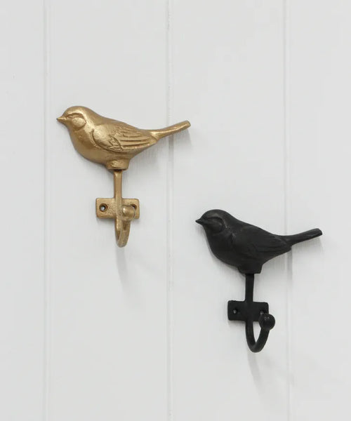Bird Iron Wall Hook - Gold