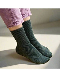 Lurex Glitter Socks - Green