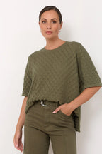 Bethany Knit Top - Khaki