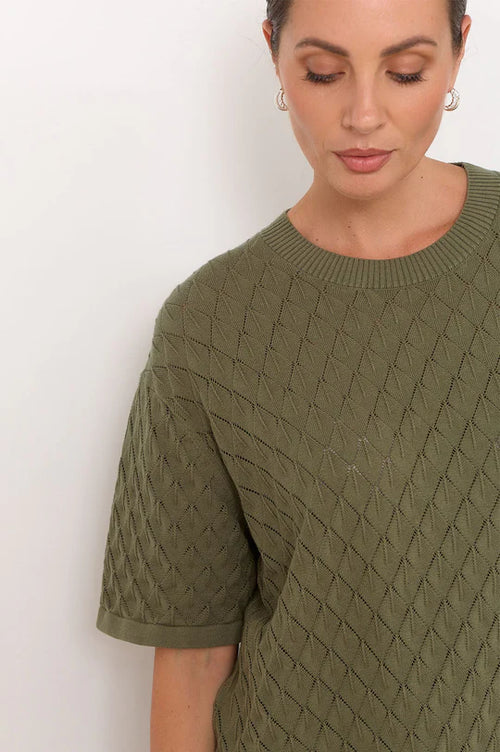 Bethany Knit Top - Khaki