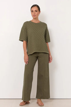 Bethany Knit Top - Khaki