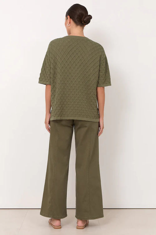 Bethany Knit Top - Khaki