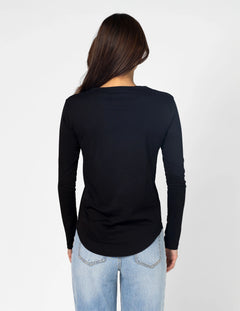 Long Sleeve Tee - Black Leopard X