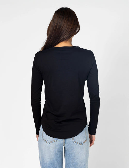 Long Sleeve Tee - Black Leopard X