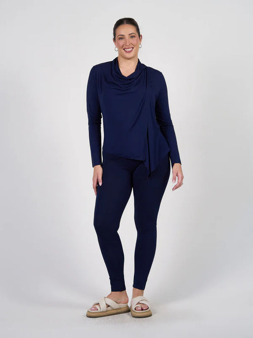 Joni Bamboo Waterfall Jacket - Navy