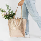 The Glimmer Large Tote - Champagne