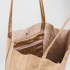 The Glimmer Large Tote - Champagne