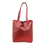The Glimmer Medium Tote - Metallic Bordeaux