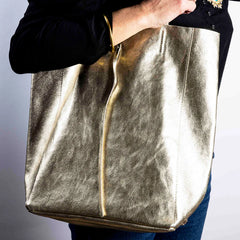 The Glimmer Large Tote - Gold
