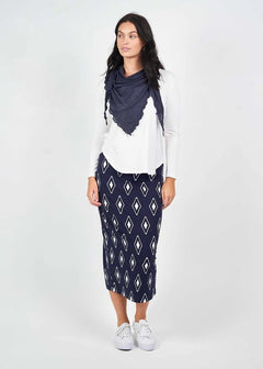 Maxi Whitney Tube Skirt - Navy Diamond