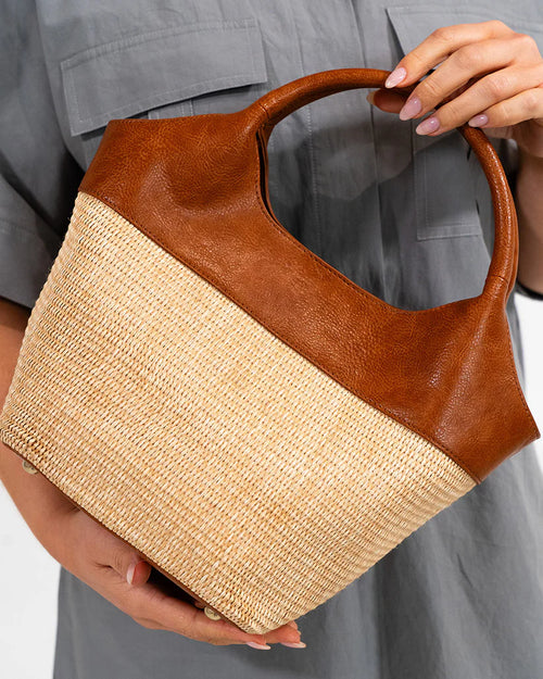 Miller Tote - Tan/Natural Weave