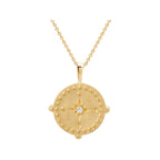 Pendant Disc Necklace - Gold