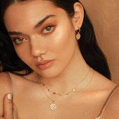 Pendant Disc Necklace - Gold