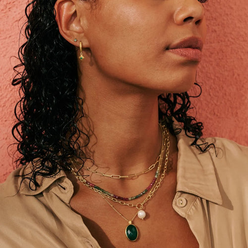 Tourmaline Necklace - Gold